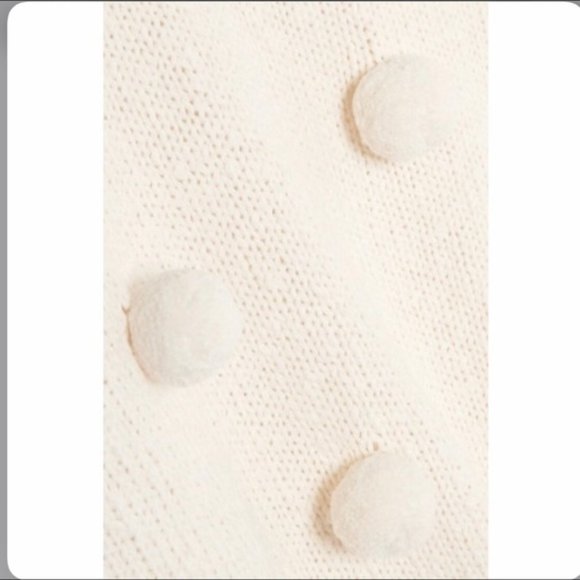 NWT Madewell Cream Pom Pom Sweater - Picture 4 of 4